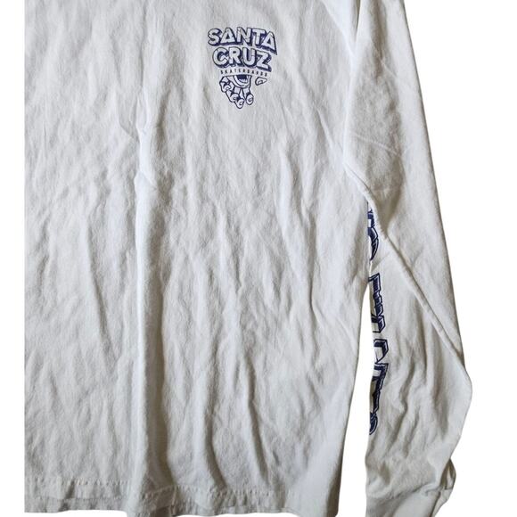 Santa Cruz Original Boardwalk Long Sleeve Men White Tee Size X-Large - Picture 7 of 16